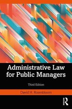 Administrative Law for Public - Paperback, by Rosenbloom David H. - Very Good Administrative Law price