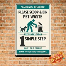 It's The Law Clean Up After Your Dog Poop Yard Sign Maximum Fine $250 IT Law price