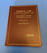 Criminal Law Substantive Criminal Law In Its Procedural Context 1st Edition IT Law price