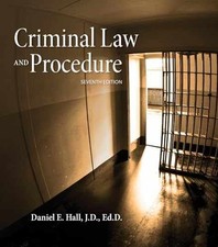 Criminal Law and Procedure - Hardcover, by Hall Daniel E. - Very Good Criminal Procedure Law price