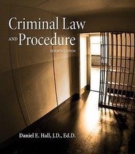 Criminal Law and Procedure - Hardcover, by Hall Daniel E. - Very Good Criminal Procedure Law price