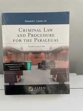Criminal Law and Procedure for the Paralegal 4th edition Criminal Procedure Law price