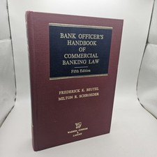 Bank Officer's Handbook Of Commercial Banking Law Fifth Edition Hardcover Beutel Banking Law price