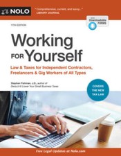 Working for Yourself: Law & Taxes for Independent Contractors, Freel - VERY GOOD Zoning - Construction - Tender Law price
