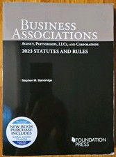 Business Associations: Agency, Partnerships, LLCs, and Corps (2023 Edition) Foundations - Associations Law price
