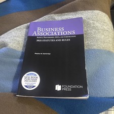 Business Associations 2025 Statutes And Rules Foundations - Associations Law price