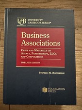 Business Associations 12th Ed. Stephen M. Bainbridge Foundations - Associations Law price