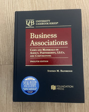 Stephen M. Bainbridge Business Associations 12th Ed Foundation Press Foundations - Associations Law price