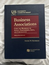 Business Associations, Cases and Materials 12th Edition Stephen M. Bainbridge Foundations - Associations Law price