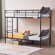 78" L Modern Metal Twin Over Twin Bunk Beds Frame Ladder Kids Child Bed Bedroom Bunk Bed price