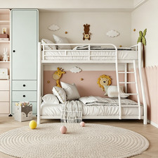 Twin Over Full Metal Bunk Bed, Heavy Duty with Guardrail & Ladder for Home Bunk Bed price