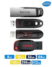 Sandisk Flash Drive 16GB 32GB 64GB 128GB 256GB 512GB Blade Glide Ultra Flair lot Flash Drives price