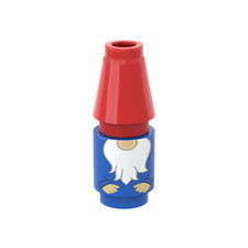Garden Gnome - Fun Minifig Accessory - 1x1 Round - Brick City - MOC - AFOL Garden Accessory price