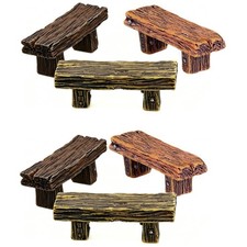 6Pcs Mini Resin Bench Miniature Fairy Garden Bench Dollhouse Accessories Stat... Garden Accessory price