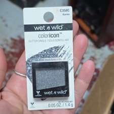 Wet N Wild Colorlcon karma C358C Single Eye Shadow Glittery charcoal gray NEW Eyeshadow price