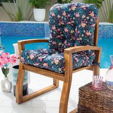 Vera Bradley Chair Cushion 41 x 21 x 5 - FLAMINGO GARDEN - New in Box Garden Cushion price