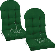 Outdoor Adirondack Chair Cushions Set of 2 with Ties Non-Slip, High Back Patio W Garden Cushion price