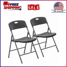 Gianna 2 Pack Plastic Folding Chairs Stackable Patio Garden Office Wedding Party Garden Chair price
