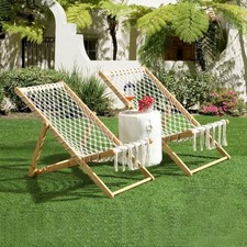 Set of 2 Weaving Chair with Handwoven Rope for Patio Living Room Garden Balcony Garden Chair price
