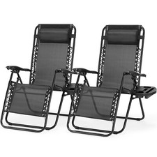 Set of 2 Zero Gravity Lounge Chair, For Folding Patio Recline Garden Beach Garden Chair price