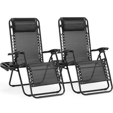 Set of 2 Zero Gravity Chair Folding Outdoor Patio Lounge Recliner Garden Camping Garden Chair price