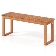 Acacia Wood Outdoor Garden Bench w/Slatted Seat 800 lbs Capacity for Front Porch Garden Bench price