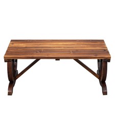 Wagon Wheel Porch Bench for Backyard Patio Garden, Brown Garden Bench price