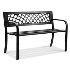 Outdoor Bench 46 in Metal Garden Bench 480 lbs Park Patio Yard Porch Bench Garden Bench price