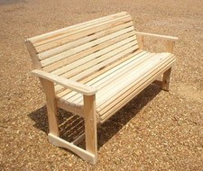 Garden Bench Outdoor Wooden Bench Cypress Unfinished Made In USA Choose a size Garden Bench price