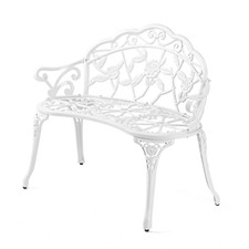 Patio Garden Bench Cast Aluminum Rose Style Porch Path Chair Outdoor Lawn Park Garden Bench price