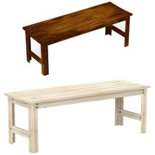 Outsunny 2-Seat Wood Garden Bench, Patio Bench w/ Slatted Seat Garden Bench price