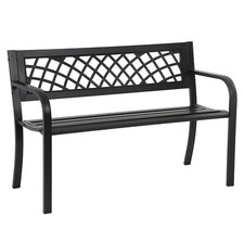 Garden Bench,Outdoor Benches,Iron Steel Frame Patio Bench with Mesh Pattern Garden Bench price
