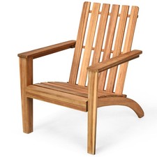 Patio Acacia Wood Adirondack Chair Lounge Armchair Durable Outdoor Garden Yard Garden Armchair price