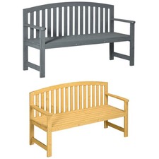 Outsunny 2-Person Outdoor Wooden Garden Bench Patio Armchair Garden Armchair price
