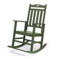 45in Patio Wooden Rocking Chair Armchair Durable Footboard for Outdoor Garden Garden Armchair price