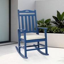 Wooden Rocking Chair, Armchair Durable with Cushion for In/Outdoor Garden Yard Garden Armchair price