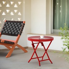 1 PCS Patio Folding Side Sturdy & Durable Table Outdoor Garden Table Round Garden Side Table price