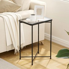 Garden 4 you Small Side Table, Glass End 14.56" x 20.08" x 10.83", Black Garden Side Table price