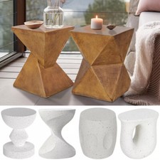 Outdoor Side Table Smooth Concrete Terrazzo End Table Garden Stool Log Table Dec Garden Side Table price