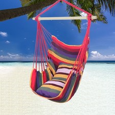 Outdoor Porch Patio Garden Chair Hanging Rope Swing Hammock Seat with 2 Pillows Garden Swing price