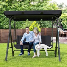3-Seat Patio Swing Chair Outdoor Porch Swing with Adjustable Canopy For Garden Garden Swing price