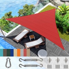 Sun Shade Sail Patio Awning Outdoor Garden Triangle Canopy Shelter Cover w/Kits Garden Awning price