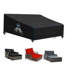 Garden Patio Rattan Daybed Cover Patio Bed 61" W x 48" D x 37" H Black Garden Daybed price