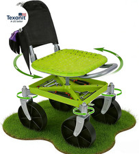 Outdoor Garden Stool with 360° Swivel Caster Wheels, Rolling Garden Cart with 36 Garden Stool price