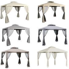 Outsunny Outdoor Patio Gazebo Pavilion Canopy Tent w/ 2-tier Roof Gazebo price