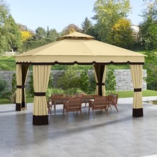 Outsunny 10' x 12' Double Roof Outdoor Gazebo with Netting & Curtains Gazebo price