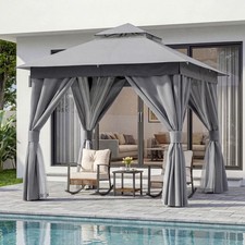 LAUSAINT HOME Gazebo 8x8ft, Patio Gazebo with Nettings and Privacy Screens Gazebo price