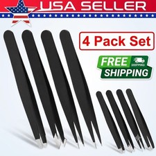 Eyebrow Tweezers Eyebrow Clip 4Piece Hair Beauty Pluckers Stainless Steel Tweezers price