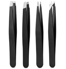 4 Pcs Derlaier Tweezers Set Professional High Precision Stainless Steel Eyebrow Tweezers price