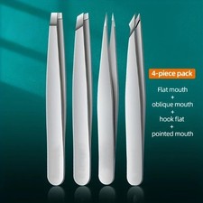 4 Pcs Stainless Steel Eyebrow Tweezers Set for Facial Hair Inward Growing Hair Tweezers price